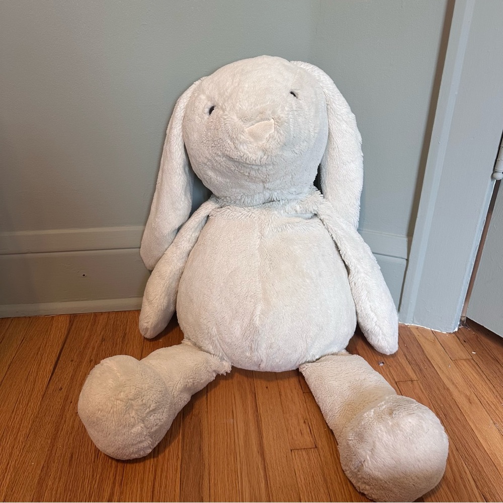 Manhattan Toy Company Cuddly White Plush Bunny for Kids